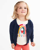 Cardigan In Combed Cotton in Navy Blue - main