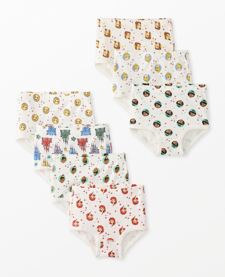 7-Pack Disney Princess Organic Cotton Classic Underwear in Multi-Princess Unders 7pk - main