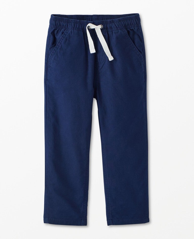 Canvas Pull-On Pants in Navy Blue - main