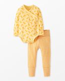 Baby Layette  Wrap Top & Wiggle Pants in HannaSoft™ in Pepper the Duck on Limoncello - main