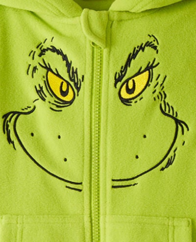 Kids Dr. Seuss Grinch Costume Fleece Jumpsuit in Grinch - main