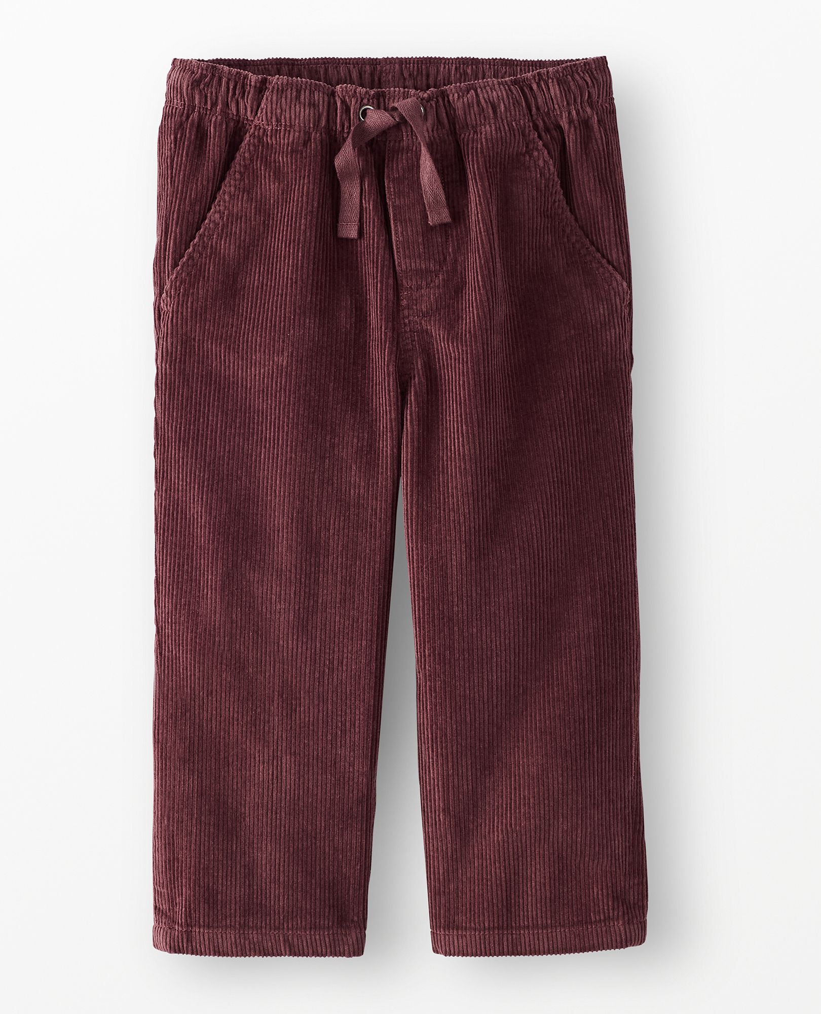 Corduroy Pull-On Pants in Eggplant - main