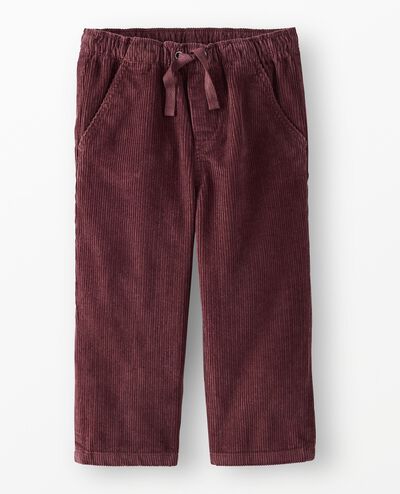 Corduroy Pull-On Pants in Eggplant - main