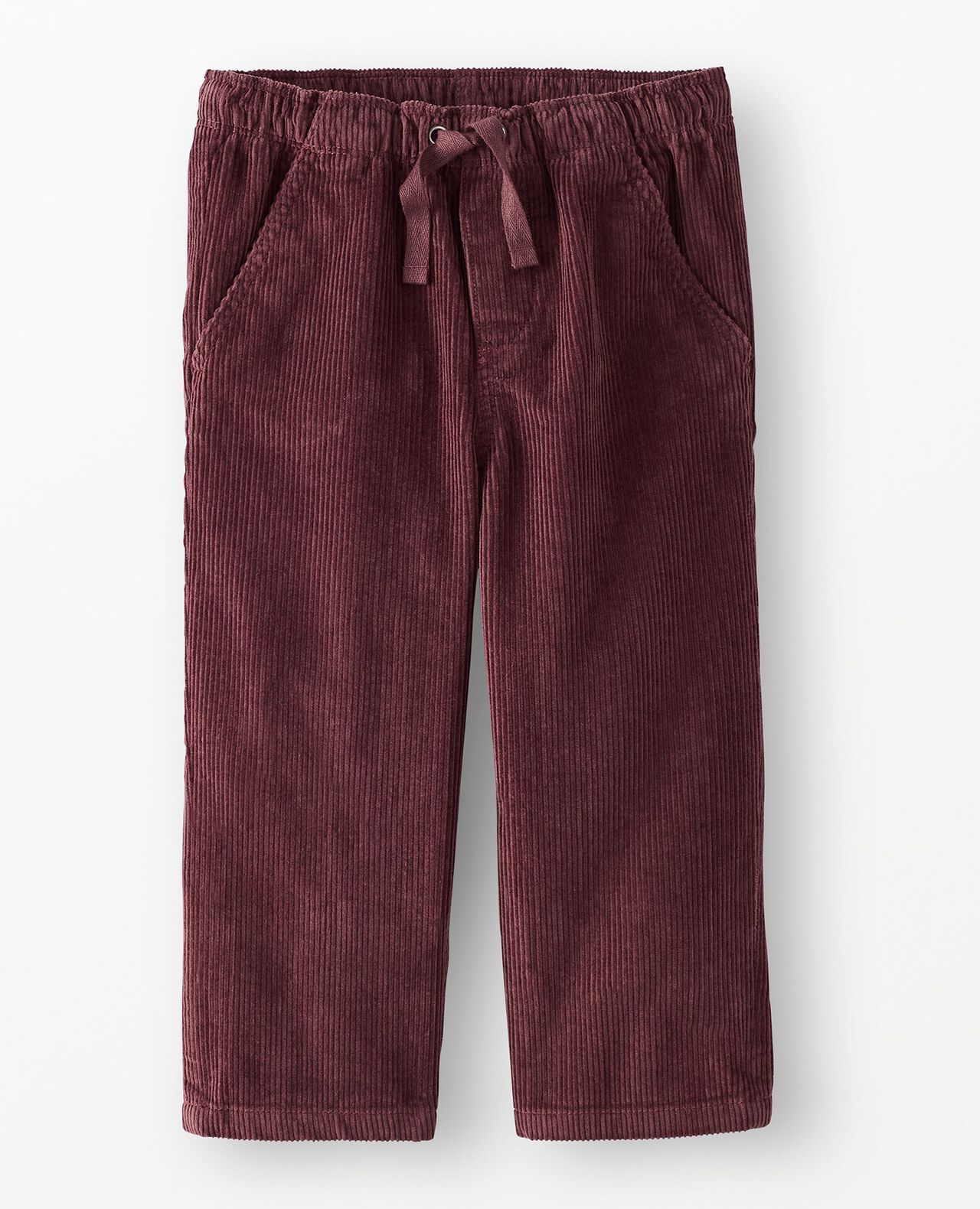 Corduroy Pull-On Pants in Eggplant - main