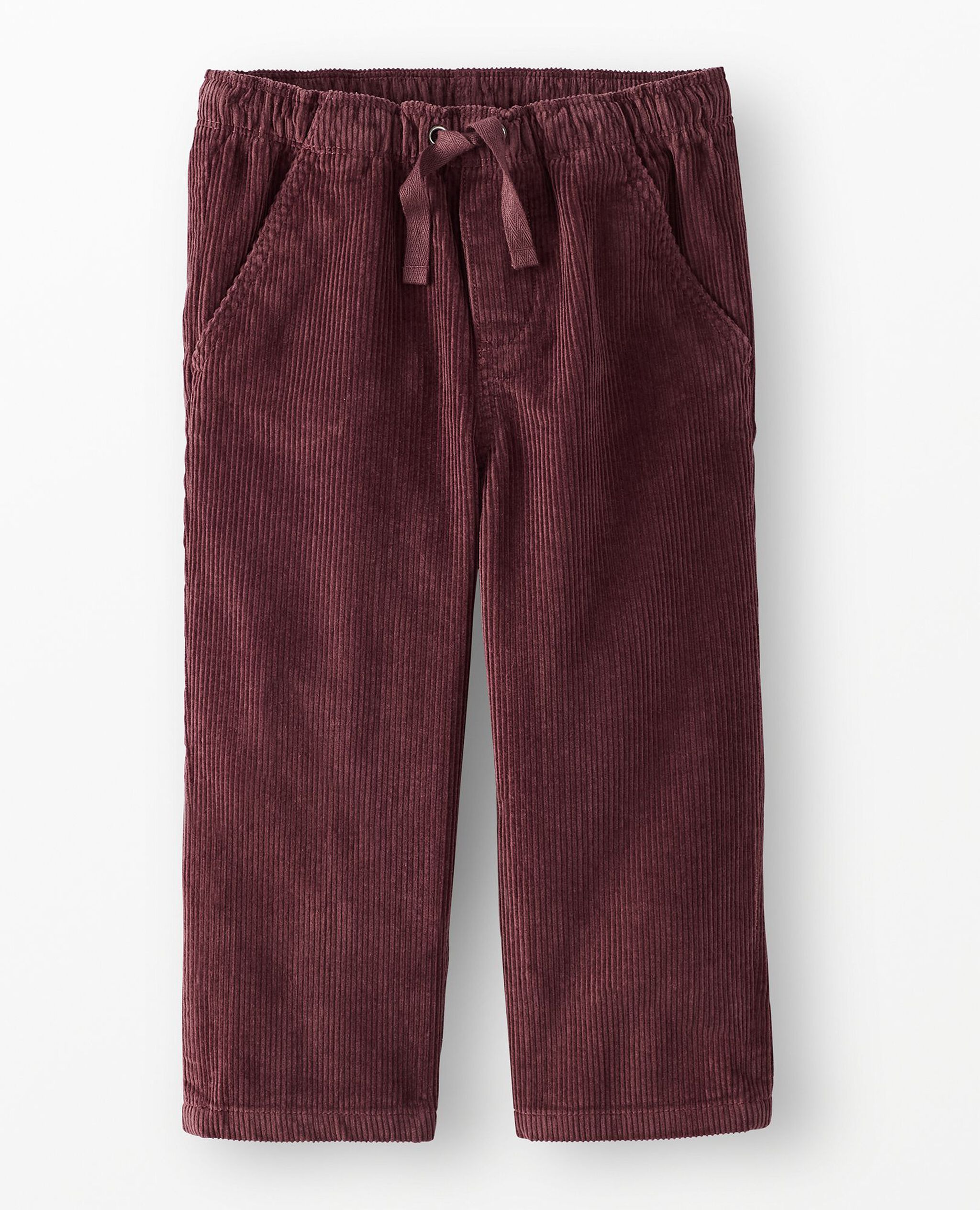 Corduroy Pull-On Pants in Eggplant - main