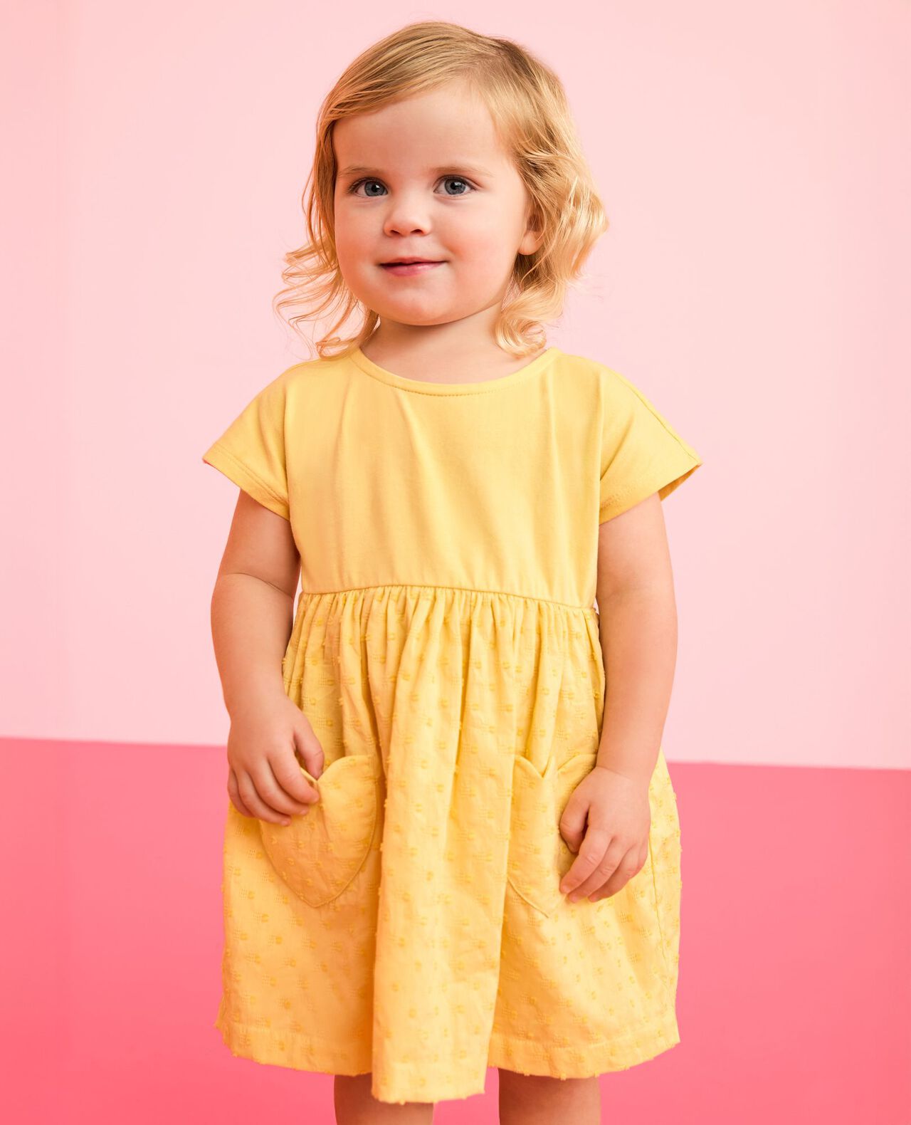 Baby Tulip Pocket Dress & Bloomers Set in Always Sunny - main