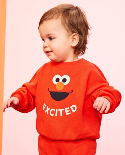 Sesame Street French Terry Sweatshirt & Sweatpants Set in Excited Elmo - main