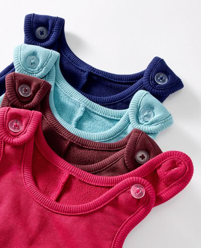 Baby French Terry Overalls in Navy Blue - main