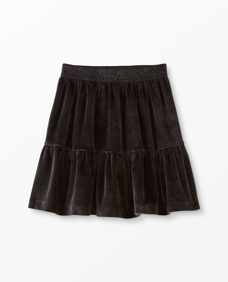 Velour Skirt in Black - main