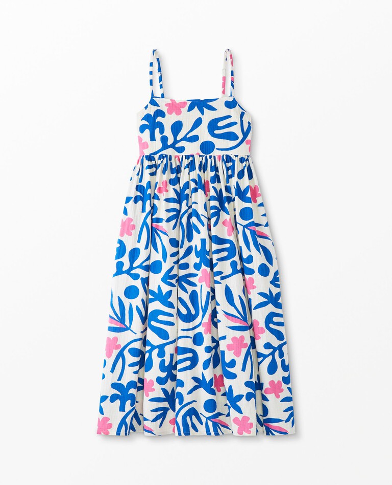 Women's Printed Summer Dress in Floral Fronds - main