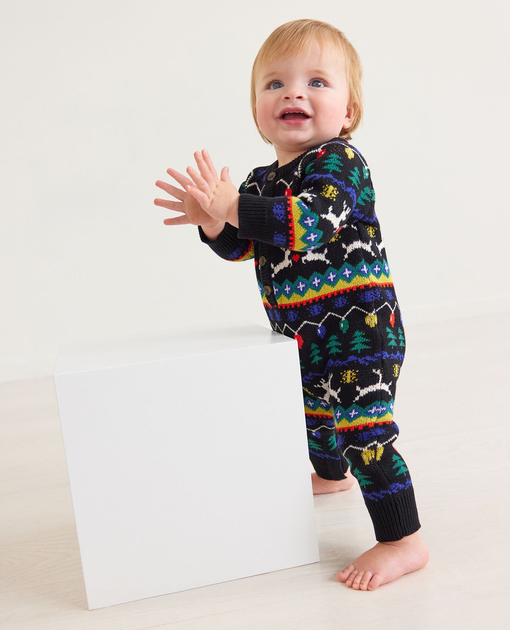 Baby Holiday Romper In Combed Cotton Hanna Andersson