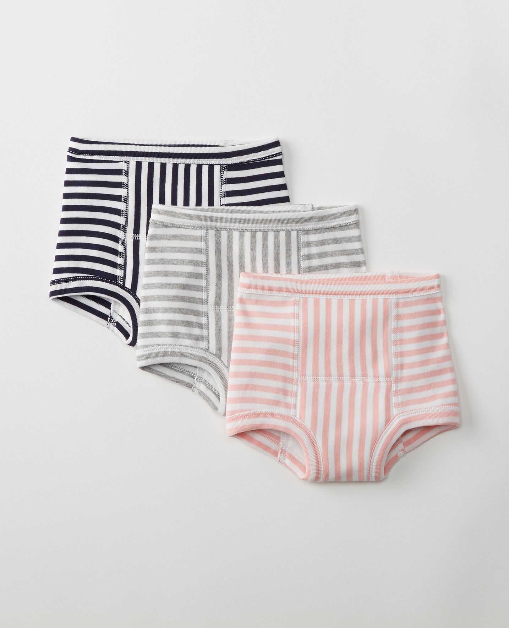 NWT HANNA ANDERSSON ORGANIC TRAINING UNDERS STRIPES 3 PACK XS 80 90 2 3