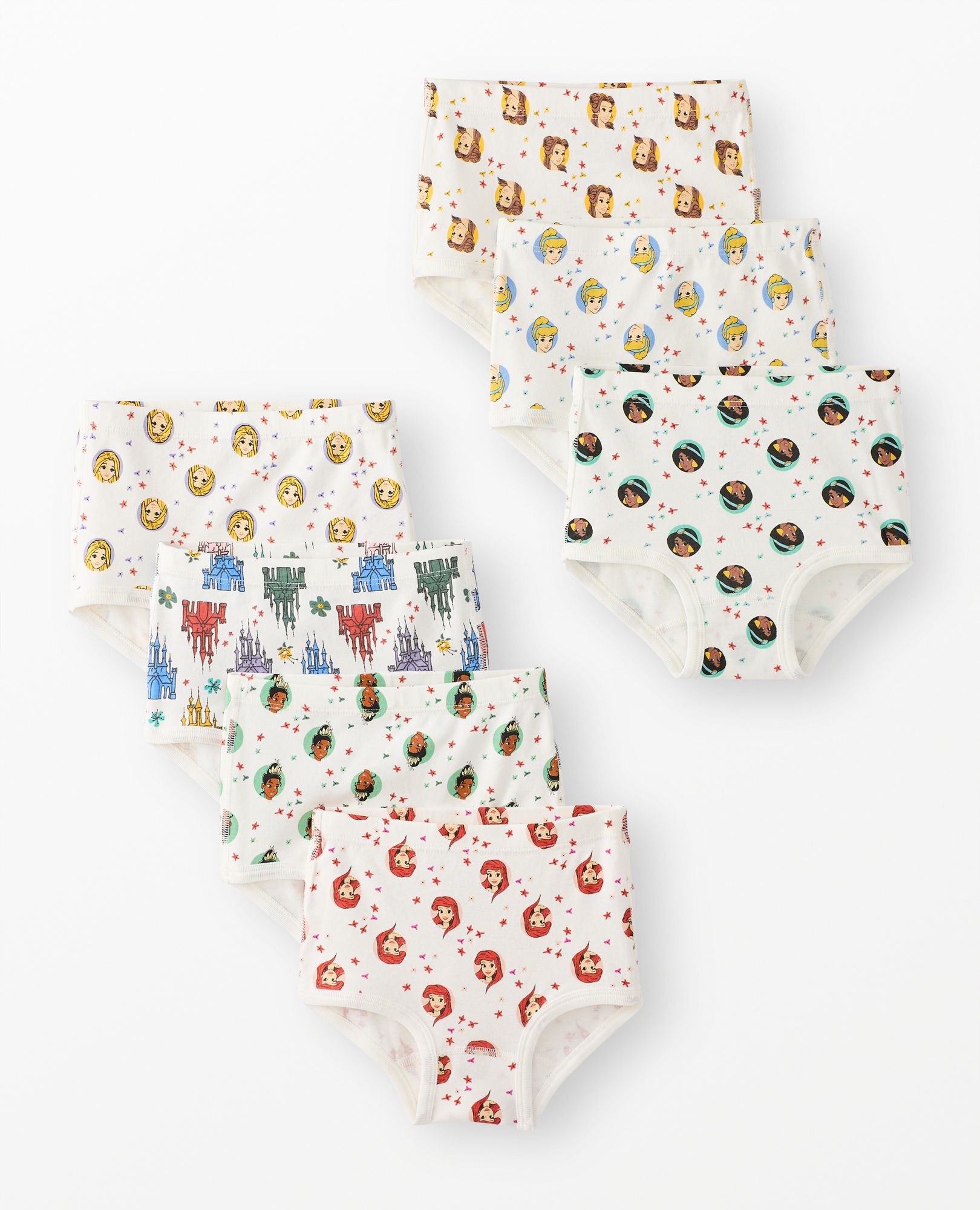 7-Pack Disney Princess Organic Cotton Classic Underwear in Multi-Princess Unders 7pk - main