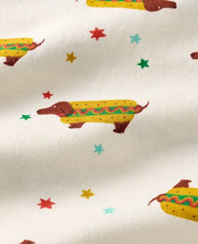 Baby Sleeveless Shortie Romper in Hotdogs - main