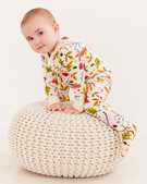 Baby Zip Footed Sleeper In Organic Cotton in Fall Foliage - main