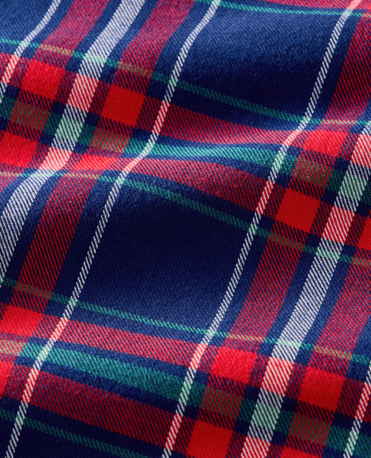 Women's Holiday Flannel Pajama Set in Navy Plaid - main