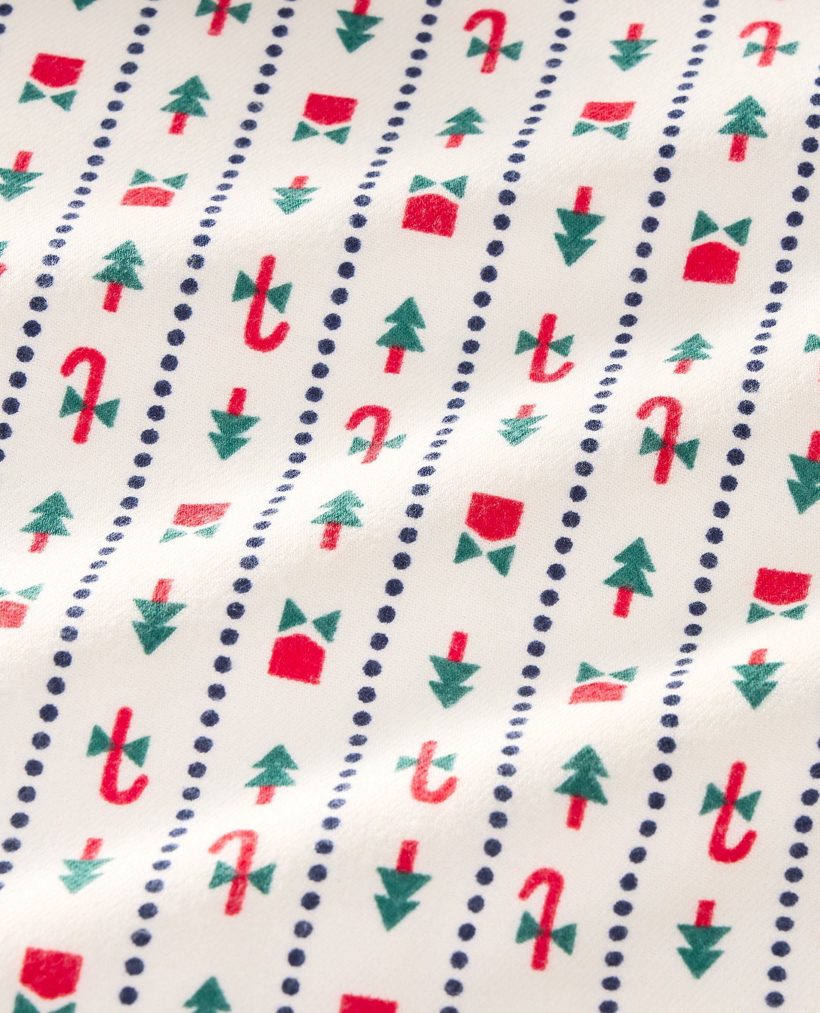 Holiday HannaSoft™ Flannel Sleeper in Christmas Stripes - main