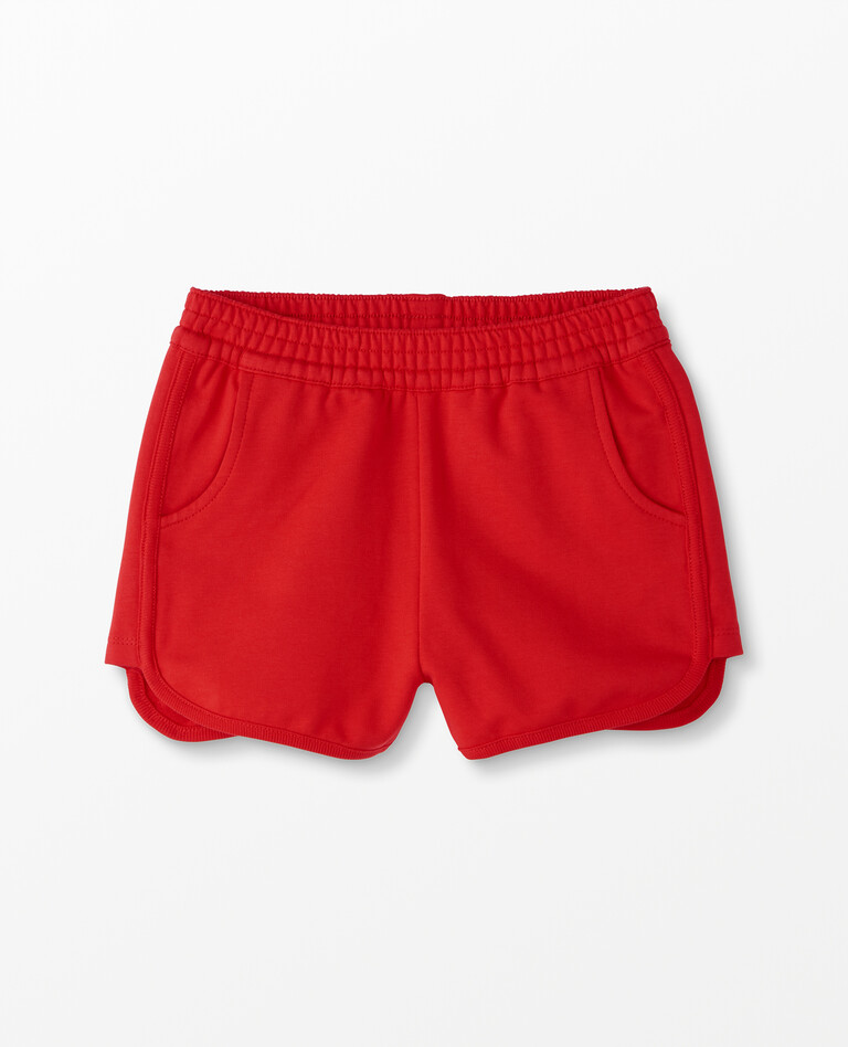 French Terry Short in Tangy Red - main