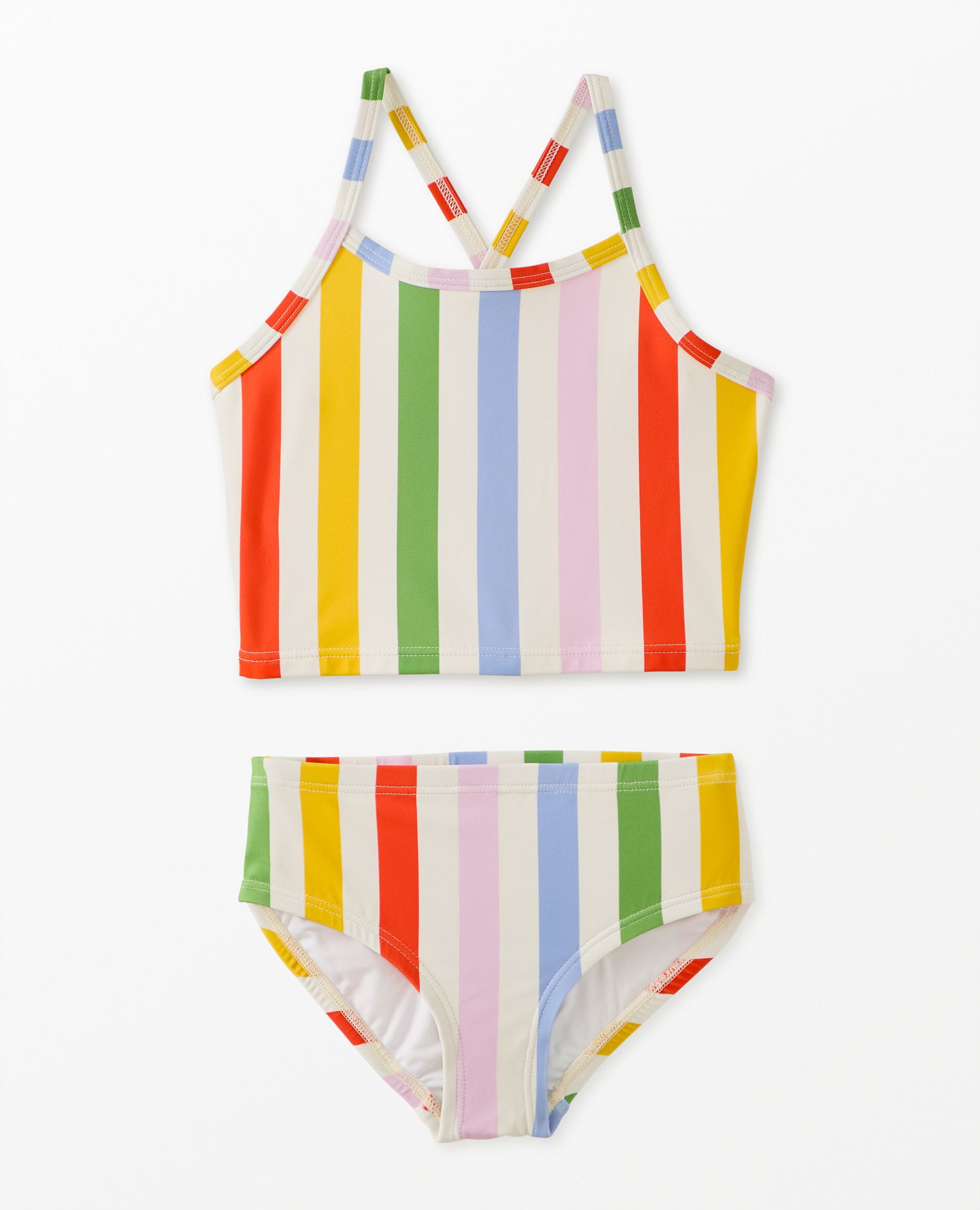 Two-Piece Swimsuit in Rainbow Stripe - main