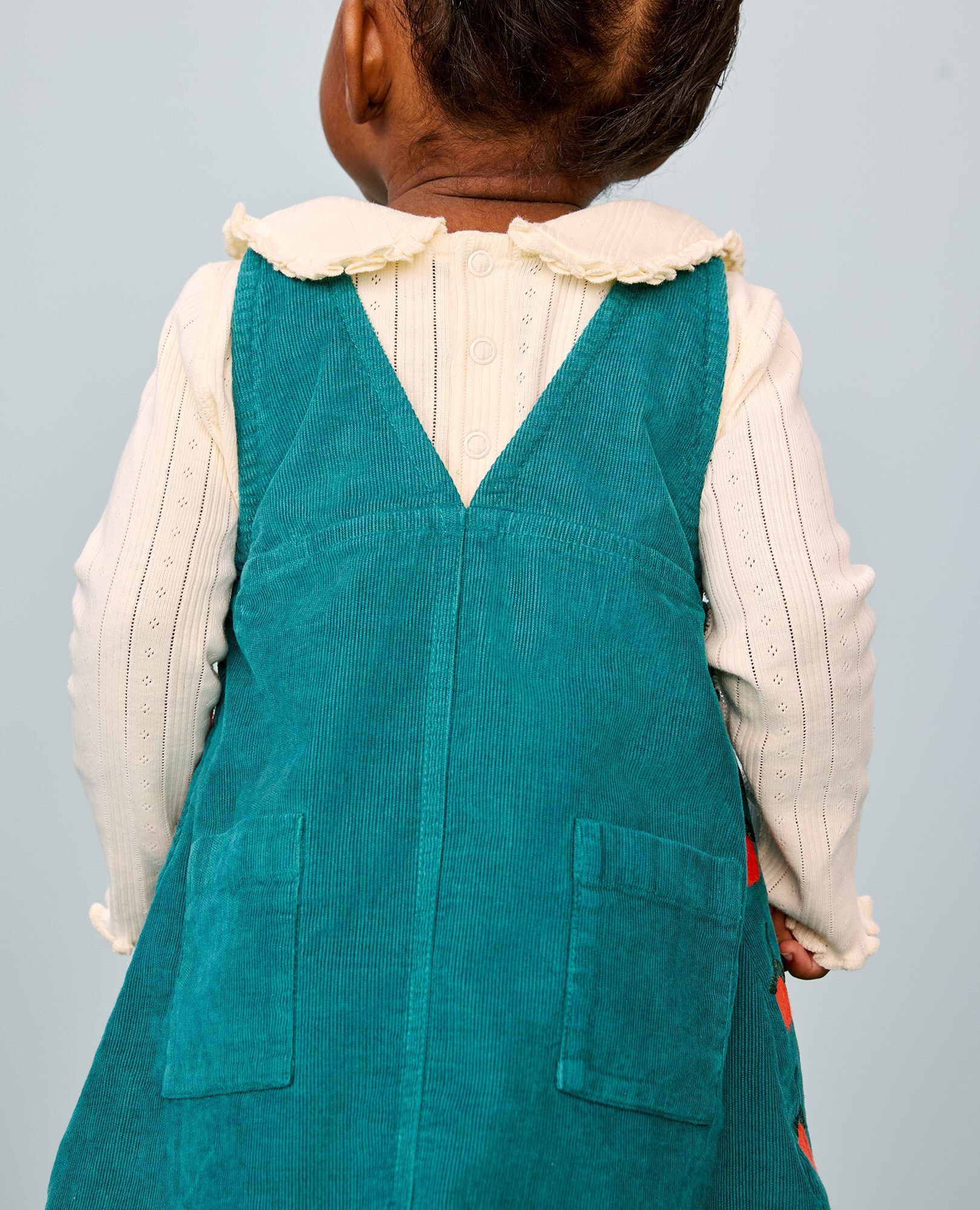 Baby Long Sleeve Pointelle Bodysuit in Ecru - main