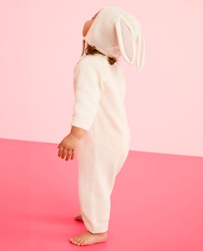 Baby Easter Sweater Romper & Hat Set in Ecru - main