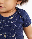Baby Bodysuit In Organic Cotton in Starry Sky - main