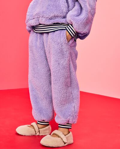 Marshmallow Fleece Joggers in Viola - main