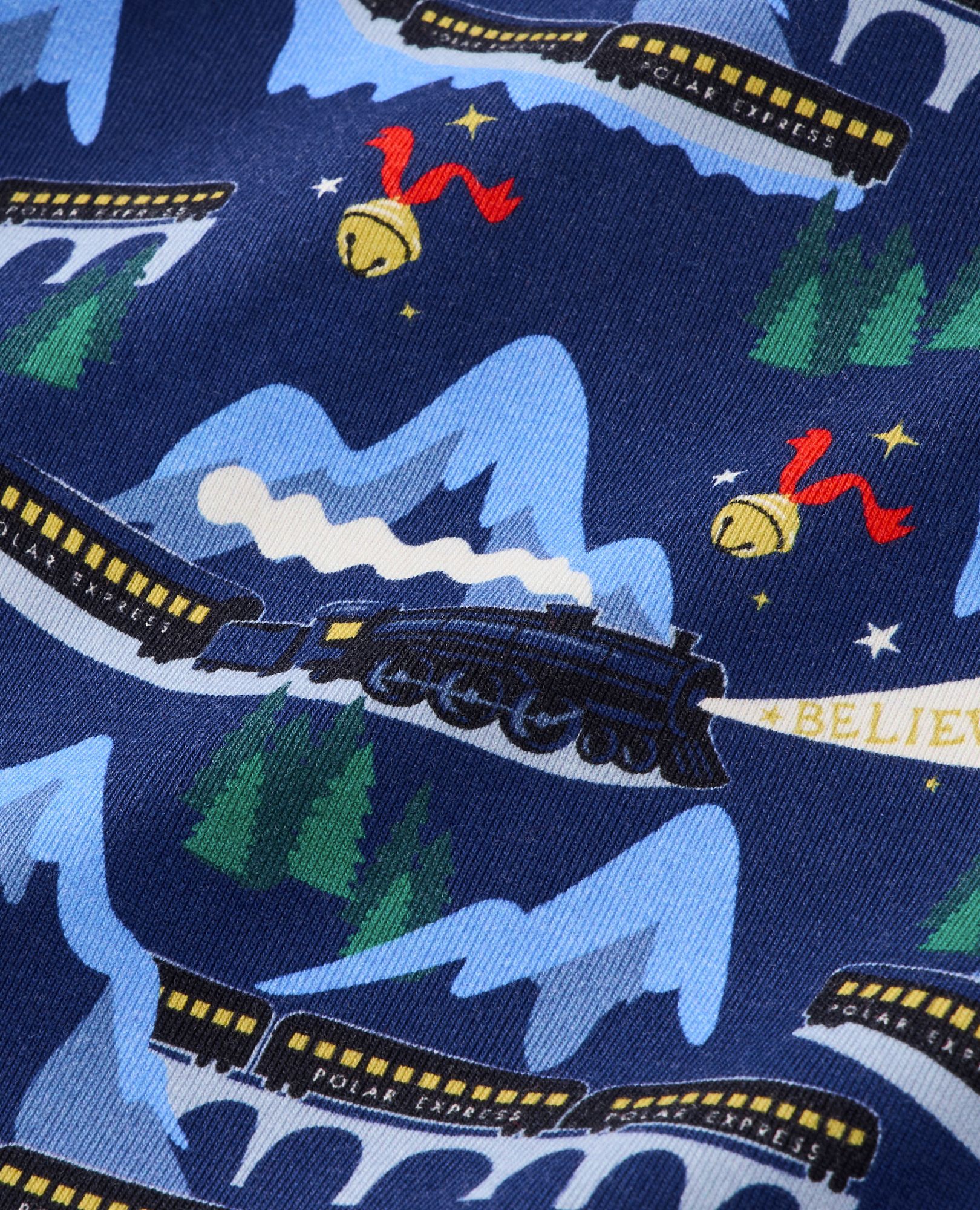 Women's Warner Bros™ Discovery The Polar Express Long John Pajama Top in Polar Express Family - main