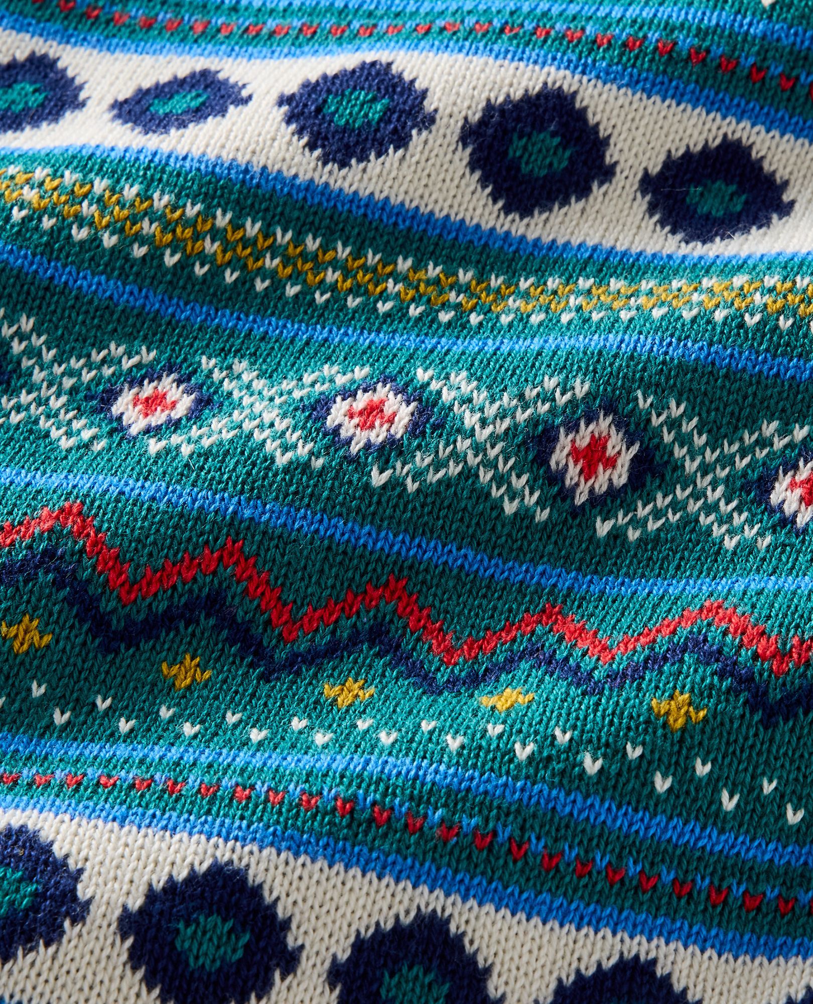 Baby Holiday Sweater Romper in Funky Fair Isle - main