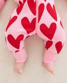 Baby Zip Sleeper In Organic Cotton in Hearts On Hearts - main