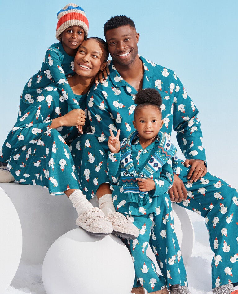 Holiday Frosty Friends Matching Family Pajamas in  - main