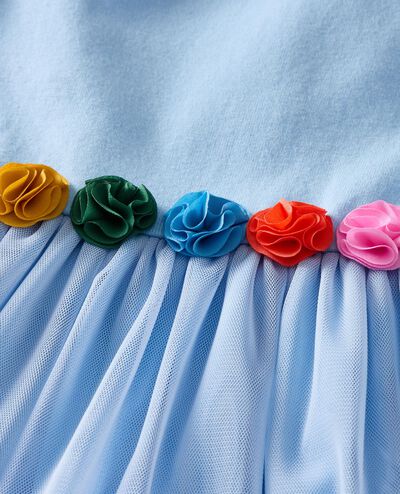 Tulle Flower Waist Dress in Blue Bell - main