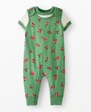 Baby T-Shirt & Overalls Set in Ladybugs on Green - main