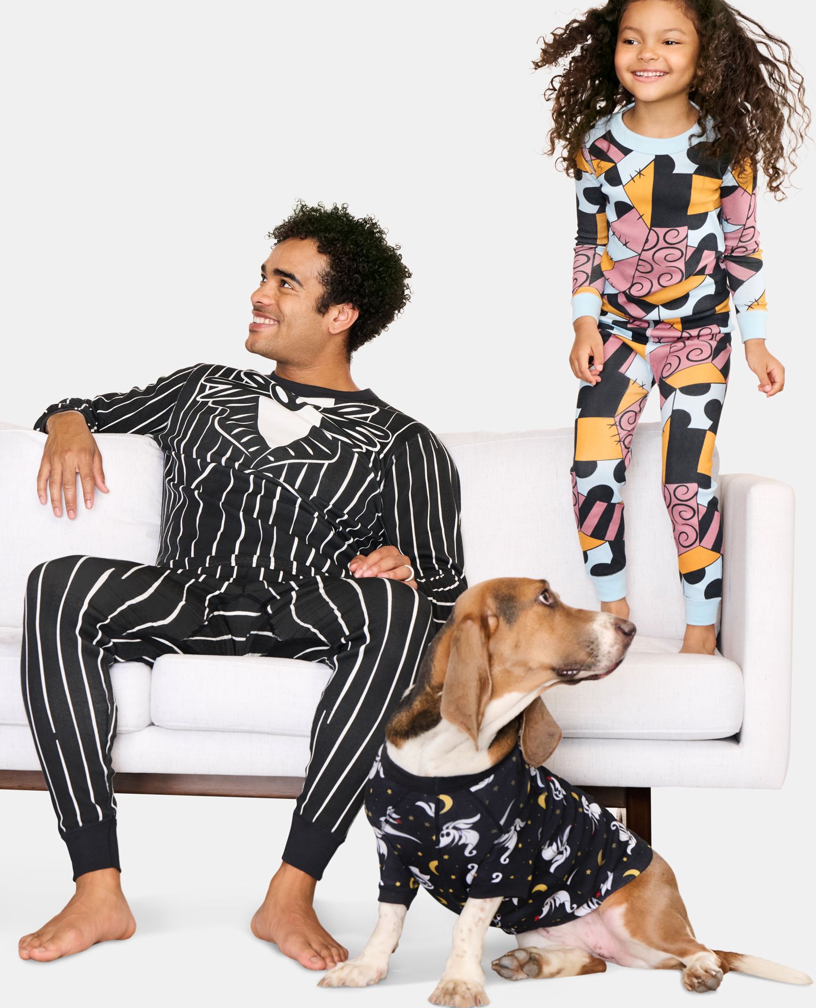 Adult The Nightmare Before Christmas Jack Costume Long John Pajama Set in Jack Skellington Costume - main