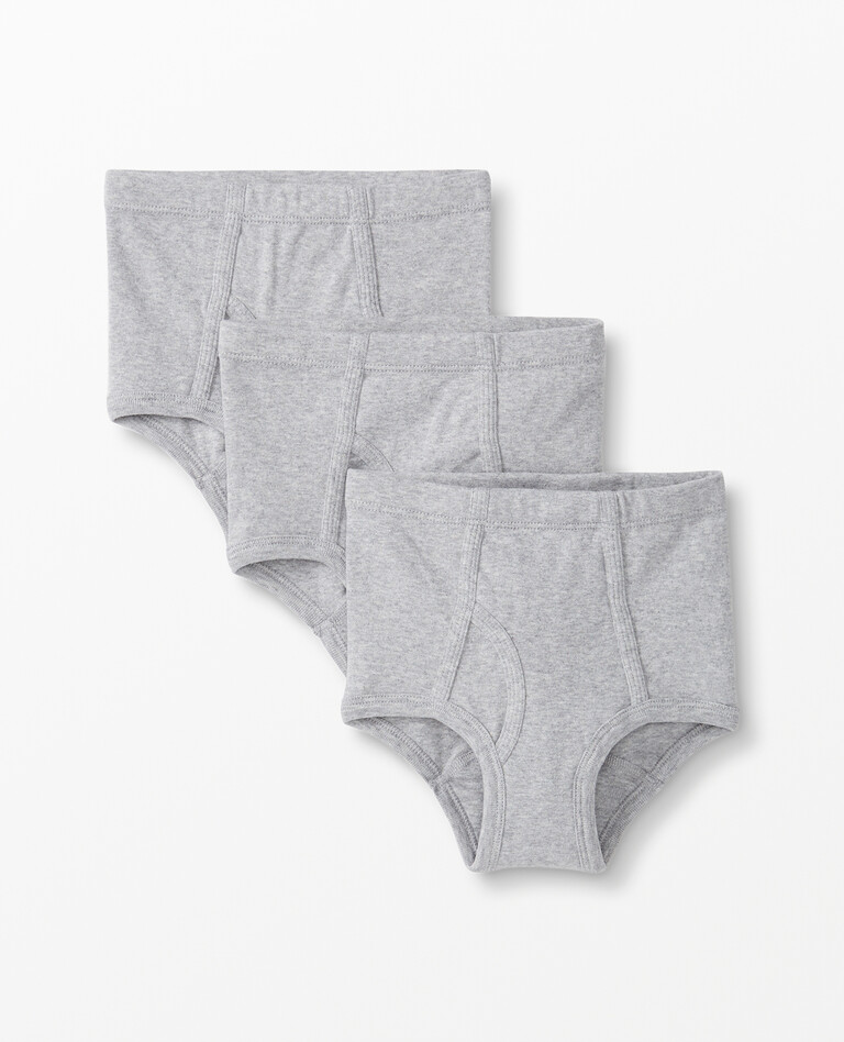 Classic Briefs In Organic Cotton 3-Pack in Heather Grey - main