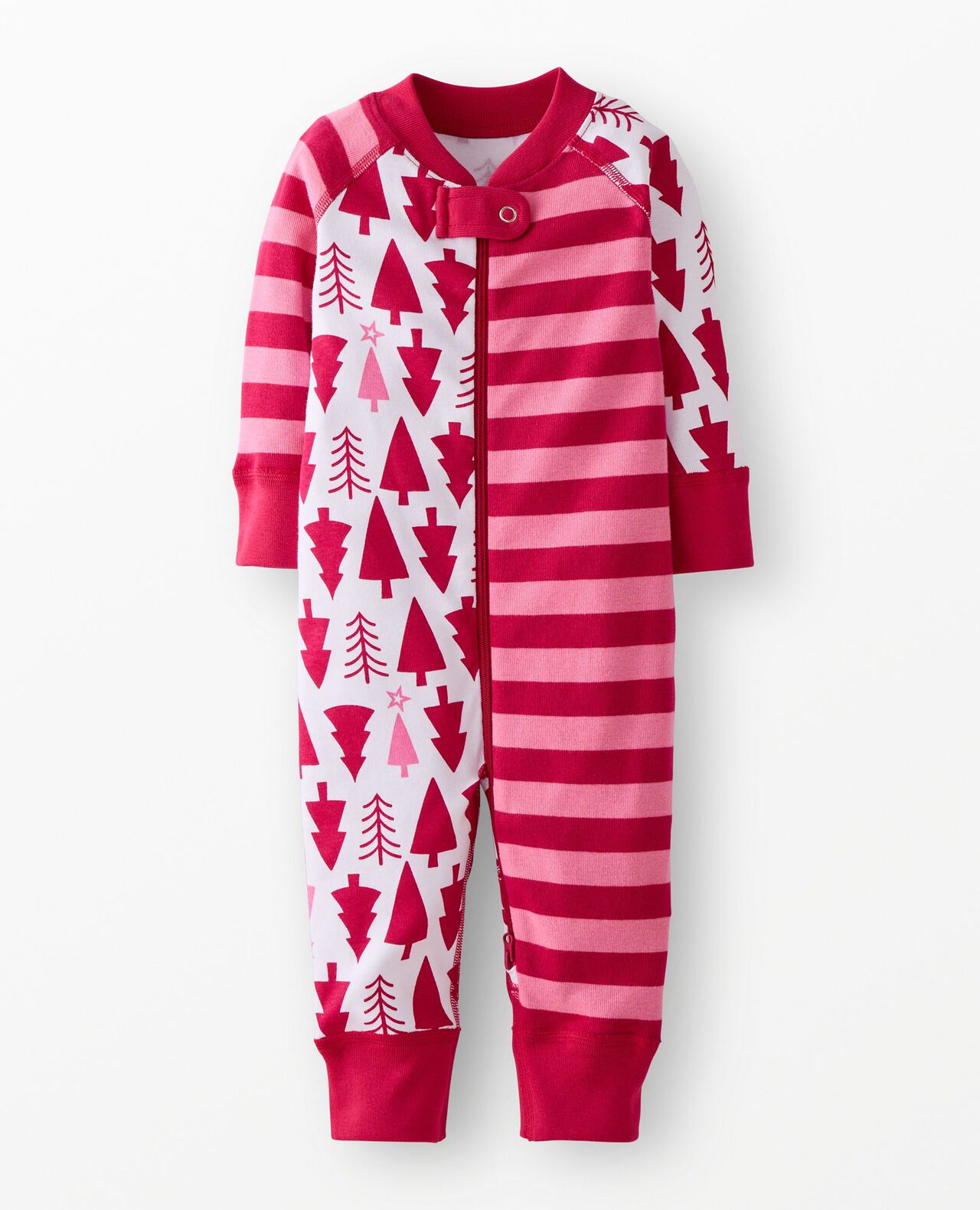 American Girl® Holiday HannaJams™ Sleeper in American Girl Pink Trees & Stripes - main