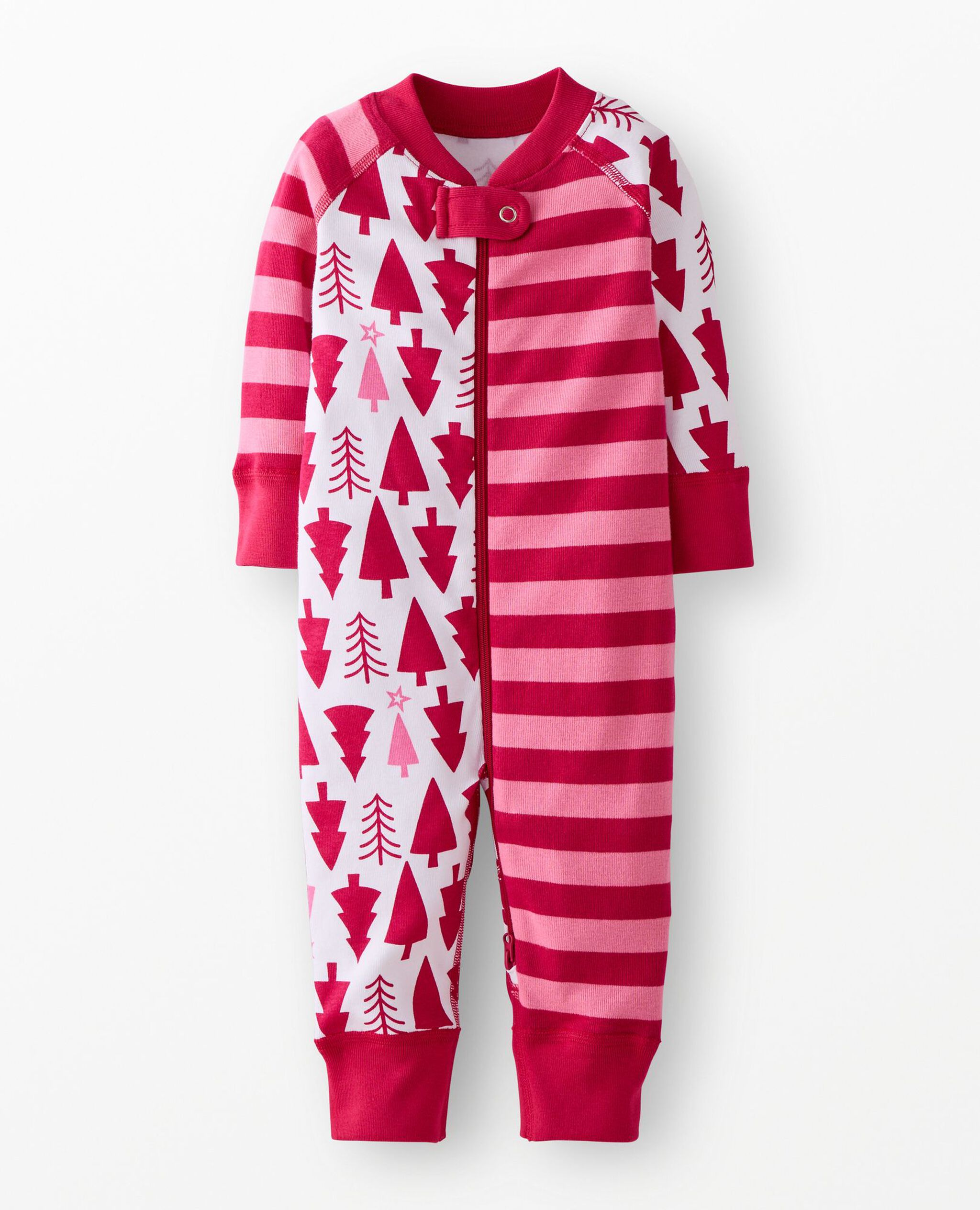 American Girl® Holiday HannaJams™ Sleeper in American Girl Pink Trees & Stripes - main