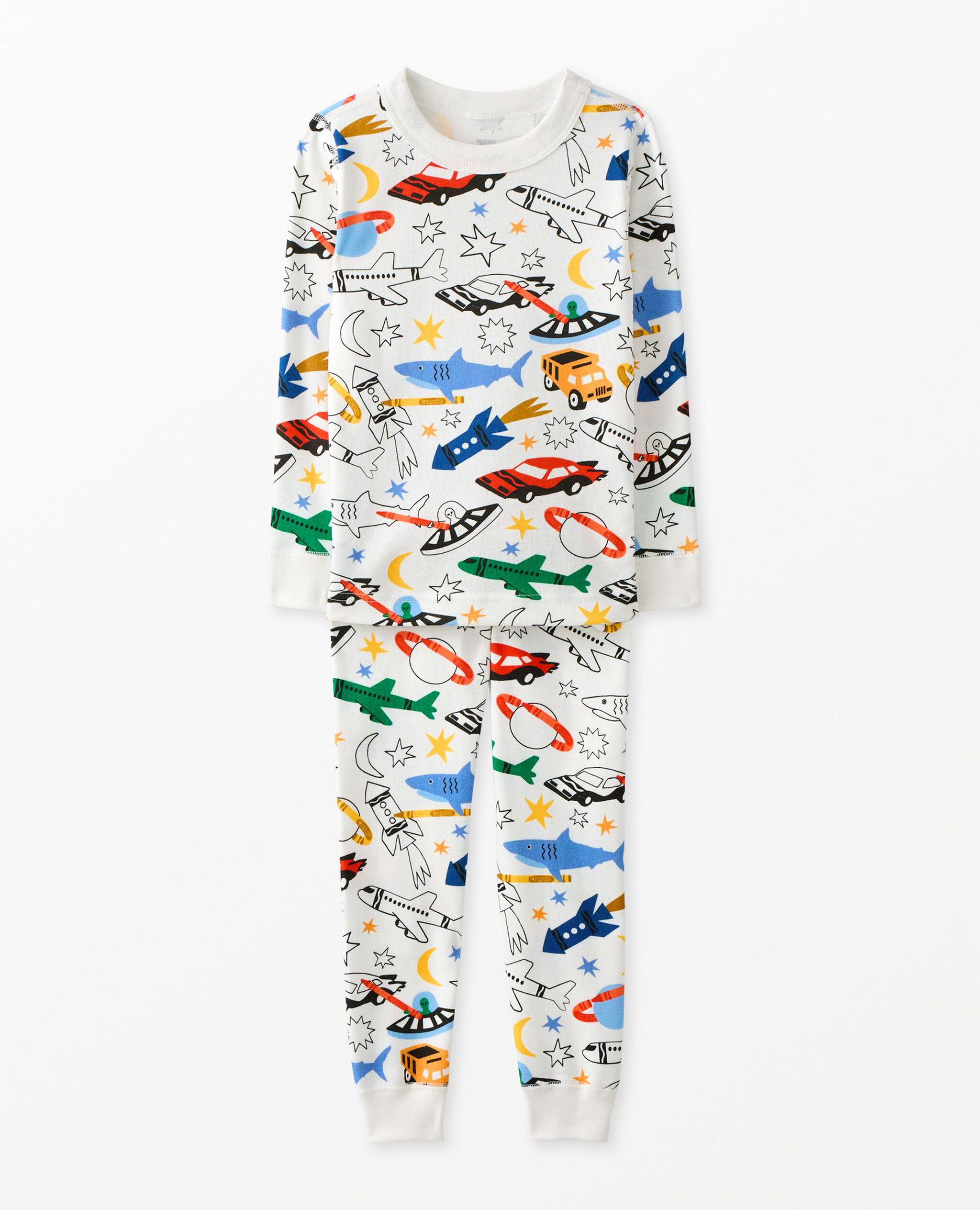Crayola® Color Your Dreams HannaJams™ Pajama Set in Color-In Vehicles - main