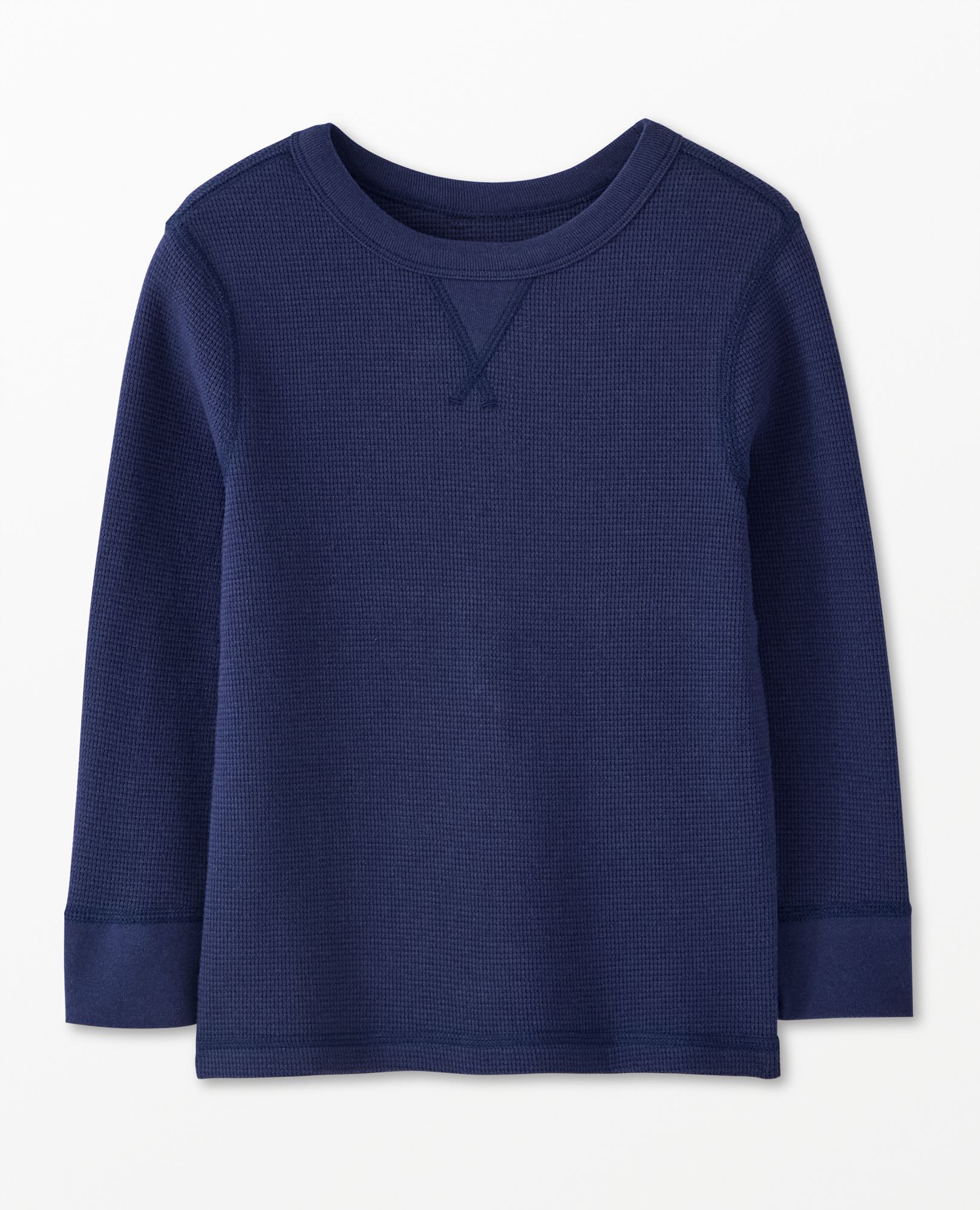 Waffle Crewneck in Navy Blue - main