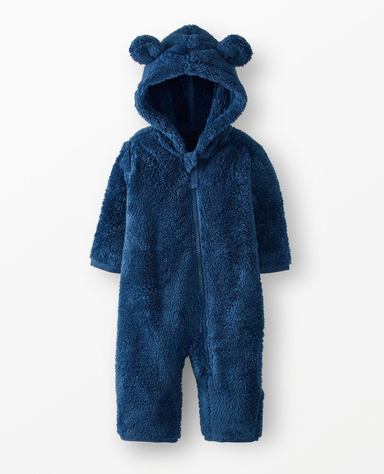 Baby Marshmallow Fleece Romper in Midnight Blue - main
