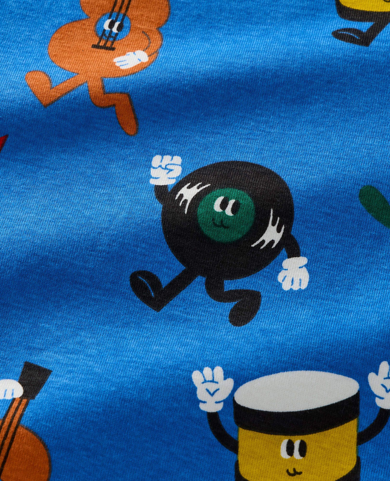 HannaJams™ Pajama Set in Music Time on Bluest Sky - main