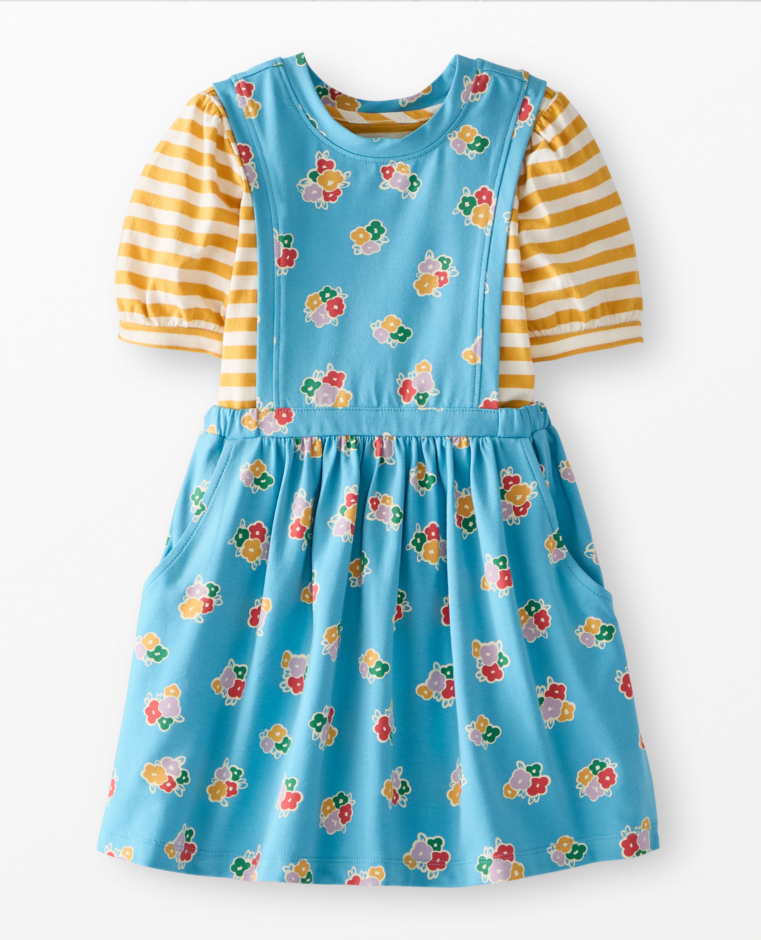 Balloon Sleeve T-Shirt & Pinafore Dress Set | Hanna Andersson