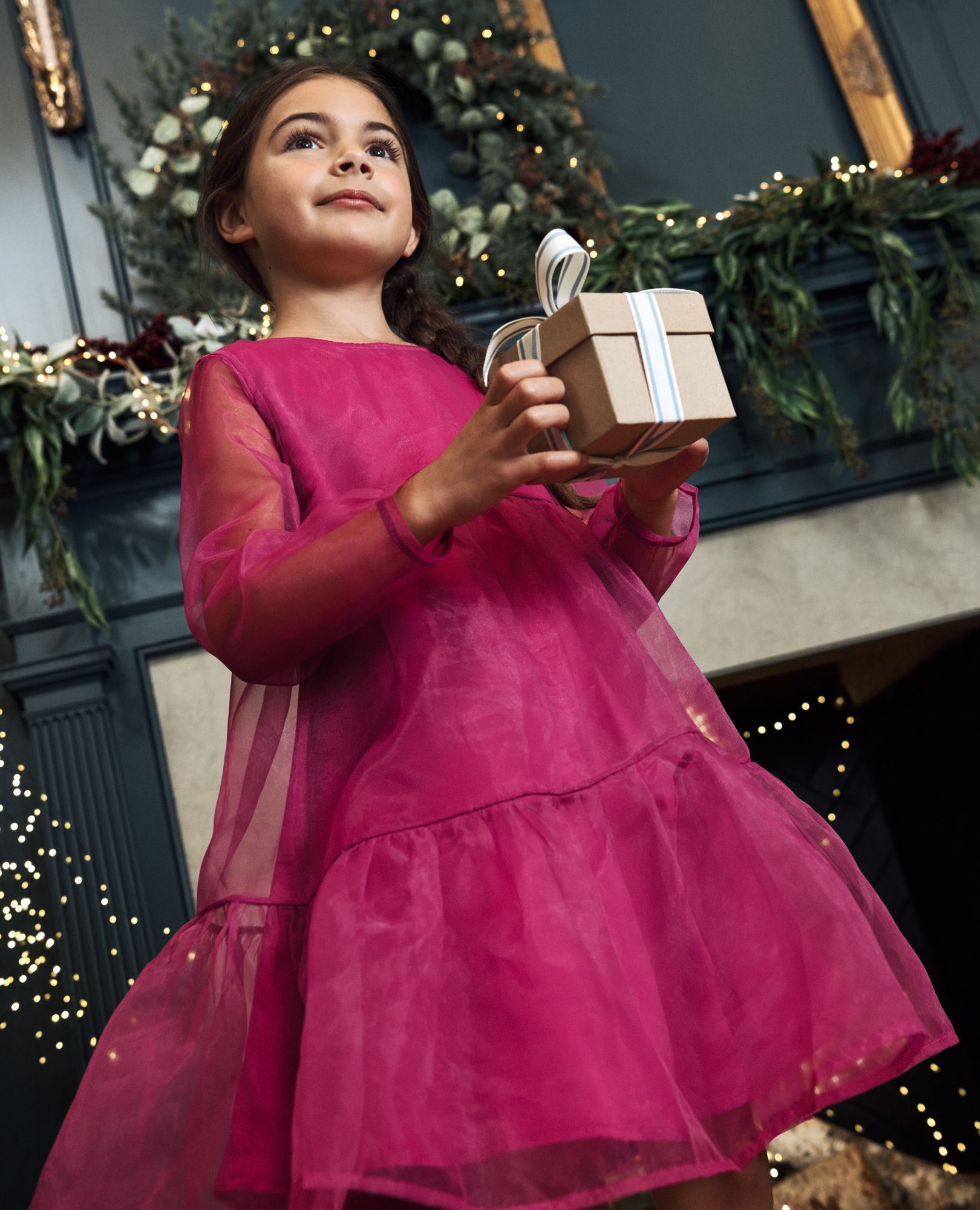 Organza pink dress cheap