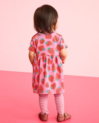 Baby Dress & Leggings Set in Mini Strawberries on Echinacea - main