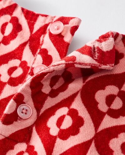 Velvet Jumper with Pockets in Pink and Red 2-tone - main