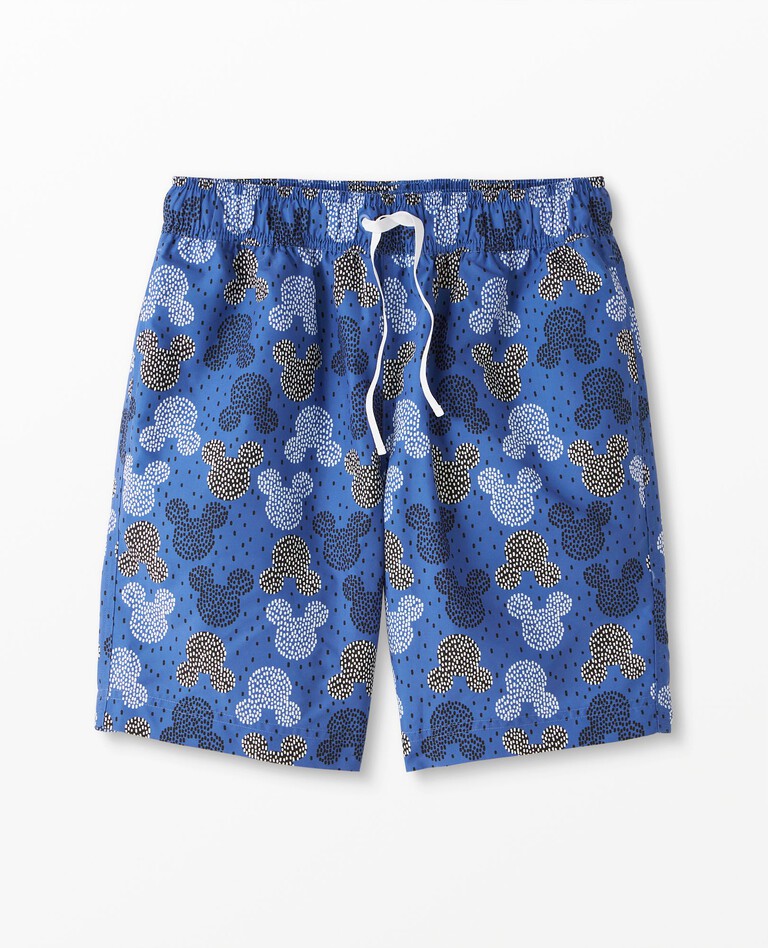 Adult Disney Mickey Mouse Vacation Swim Trunks in Mickey Mouse Blue - main