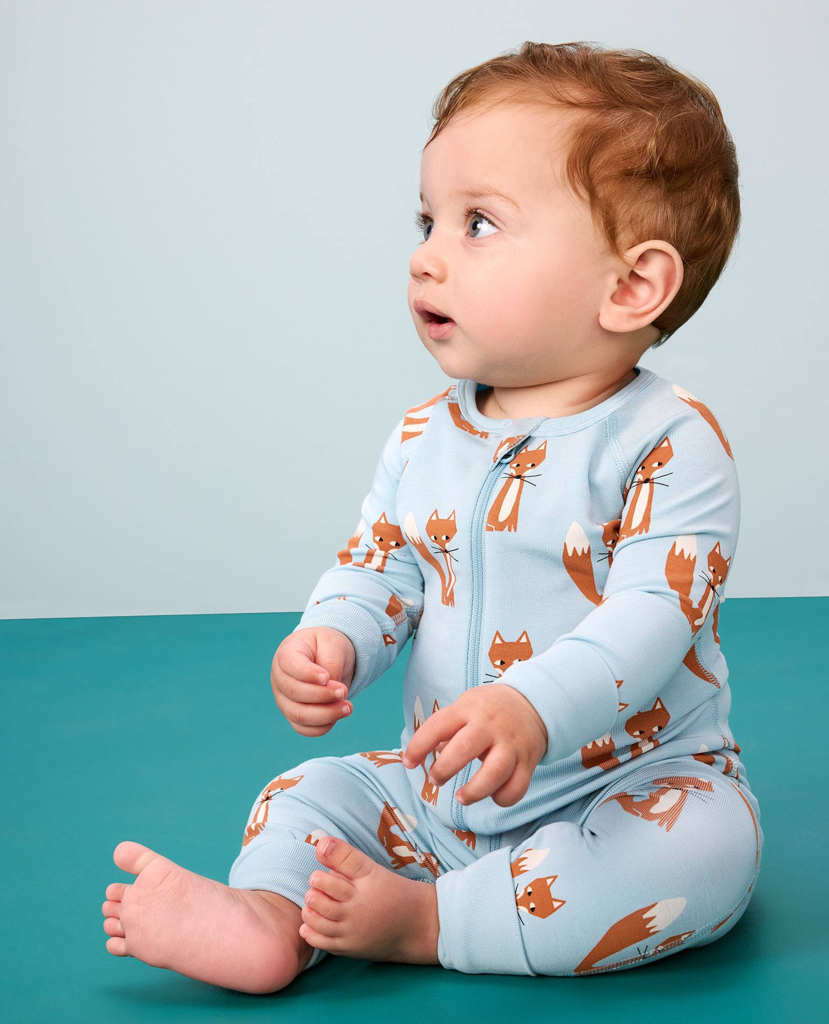 HannaSoft™ Stretch Sleeper in Bert the Fox on Blue Crush - main