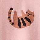 Long Sleeve Top & Wide Leg Pants Set in Playful Cats on Pink - swatch