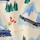 Adult Warner Bros™ Discovery Polar Express Flannel Pajama Pants in Polar Express on Almond Oil - swatch