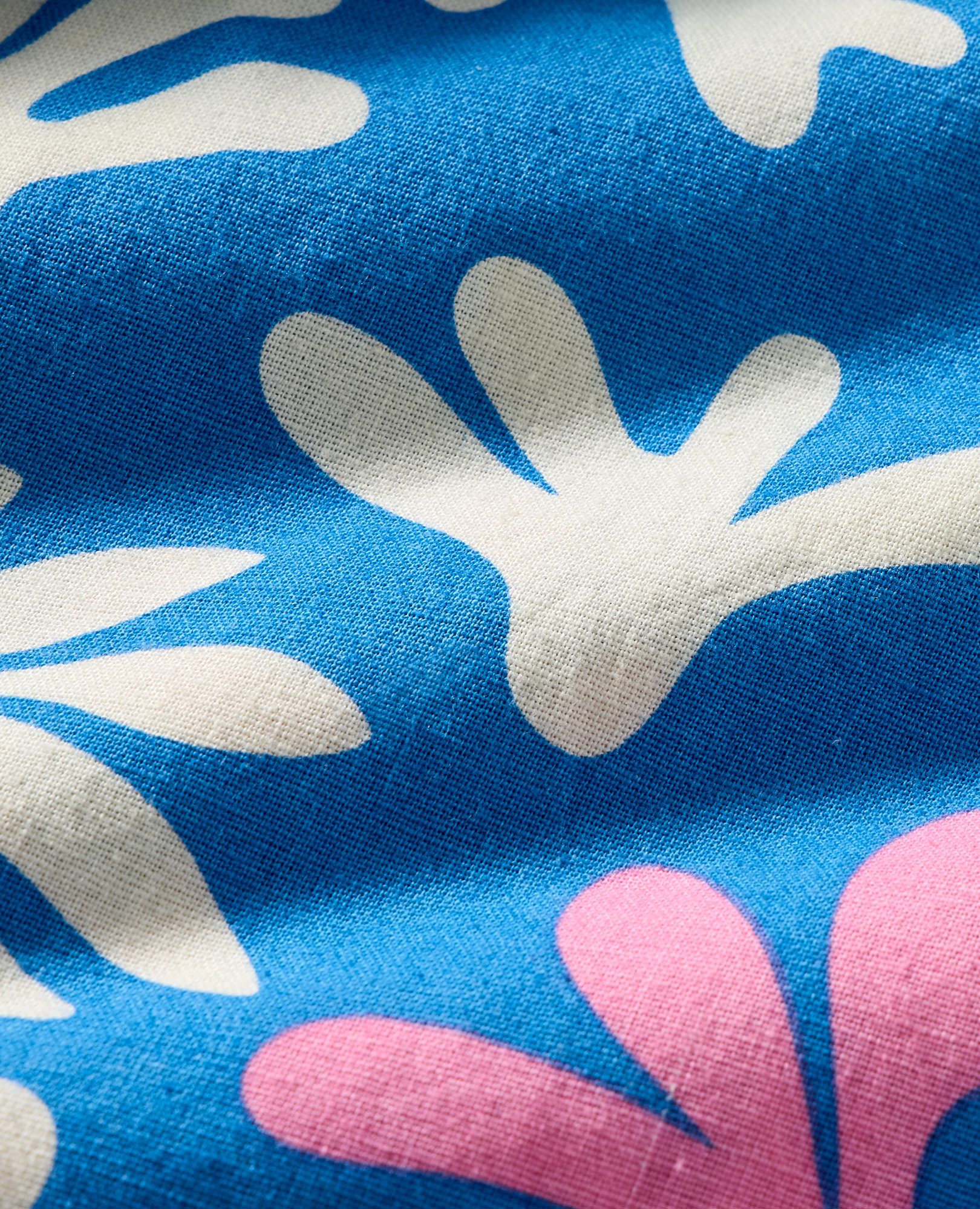 Sleeveless Linen Bow Strap Dress in Coral on Swedish Sky - main